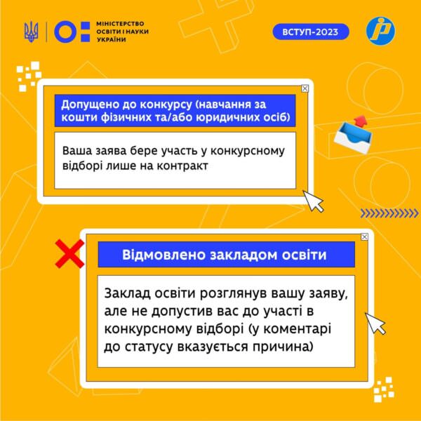 Зміна статусу заяви до вступу в виш 4