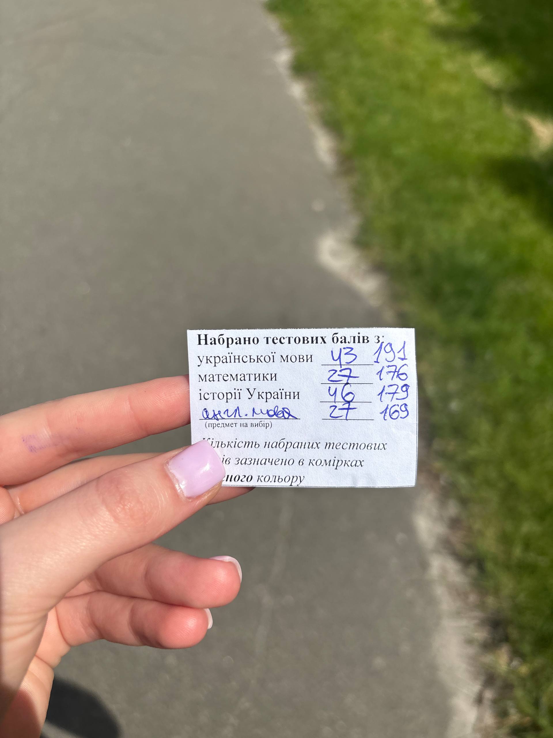 Результат учня НМТ